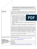 Sustainable Agriculture - Quantitative Analysis of Policy Effects