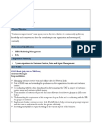 Resume Format For Bank Jobs PDF