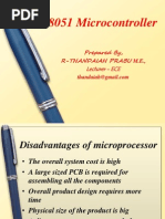 The 8051 Microcontroller: Prepared By, R-Thandaiah Prabu