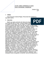 Aspecte Din Viata Cotidiana A Lumii Satului Romanesc Medieval