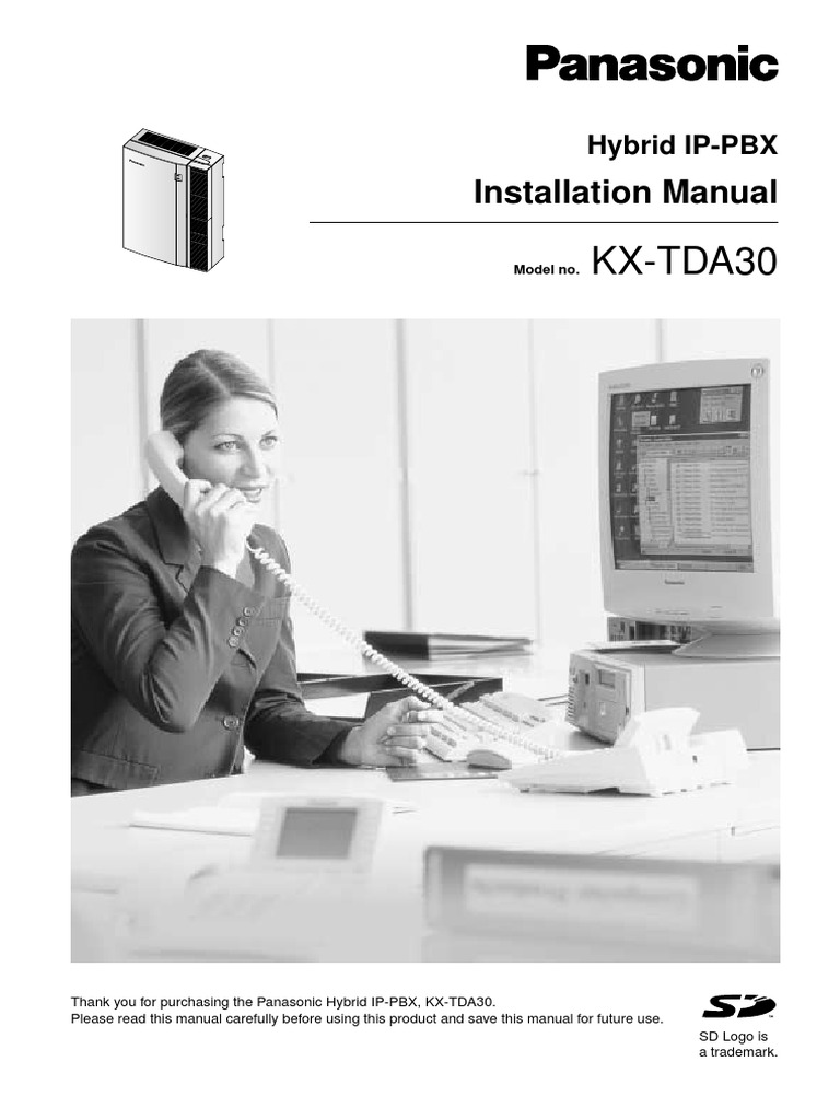 Panasonic Tda30 Installation Manual - logixlasopa