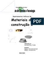 Engenharia Civil - Construção - Apontamentos Teóricos de Materiais de Construção I