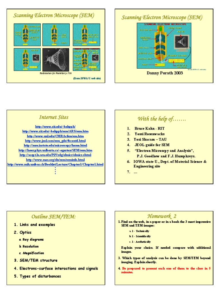 SEM Overview and Applications | PDF | Scanning Electron Microscope ...