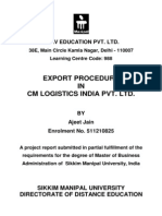 Export Procedure IN CM Logistics India Pvt. LTD