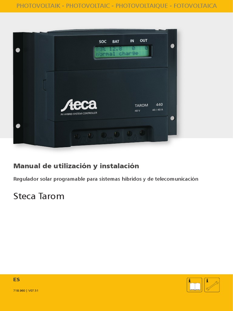Steca Tarom Instruccion ES | PDF | Generador eléctrico | Corriente ...