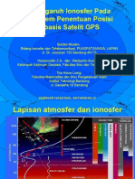 Pengaruh Ionosfer Pada Sistem Penentuan Posisi Berbasis Satelit GPS