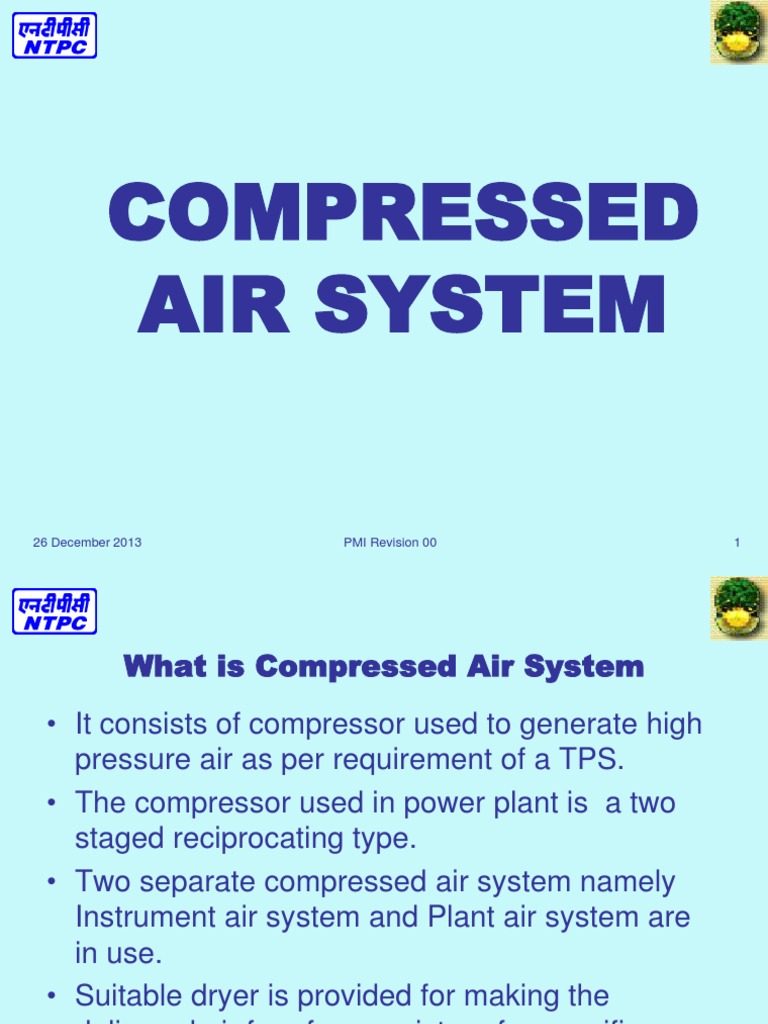 Compressed Air Systems in Power Plants | PDF | Gas Compressor ...