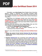 Strategi Lulus Sertifikasi Dosen 2014