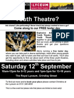 Youth Theatres Taster Day- Sept 09