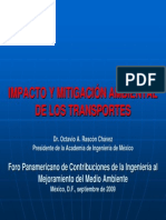Impacto y Mitigacion Ambiental de Los Transportes