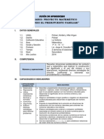 Sesión de Aprendizaje Escenario Proyecto de Aprendizaje 1ro Sec