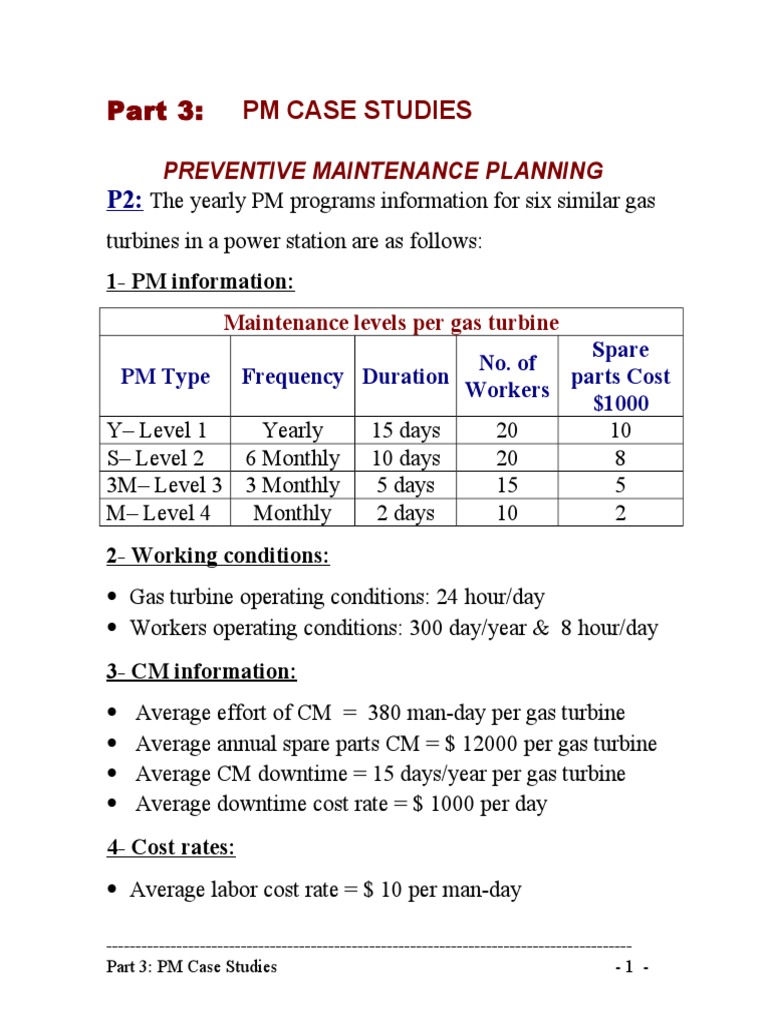 PM and CM Maintenance Analysis | PDF | Pump | Boiler