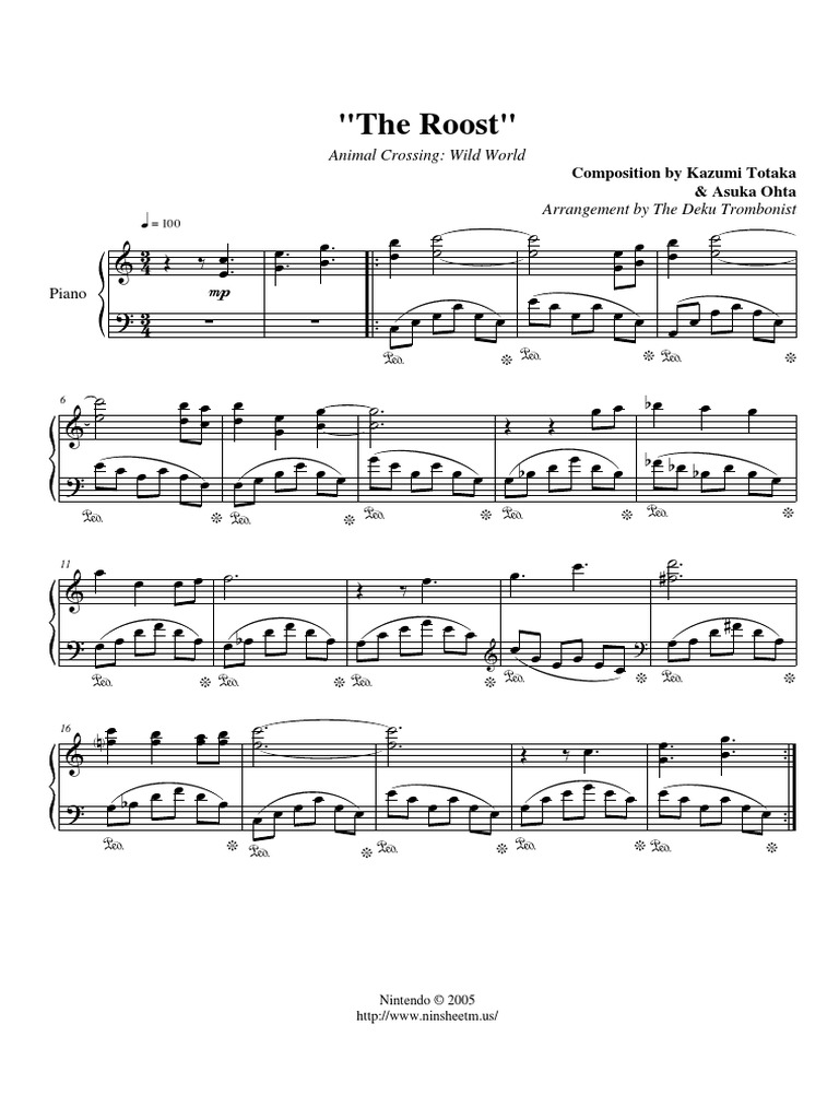 The Roost (Animal Crossing) Piano Sheet Music