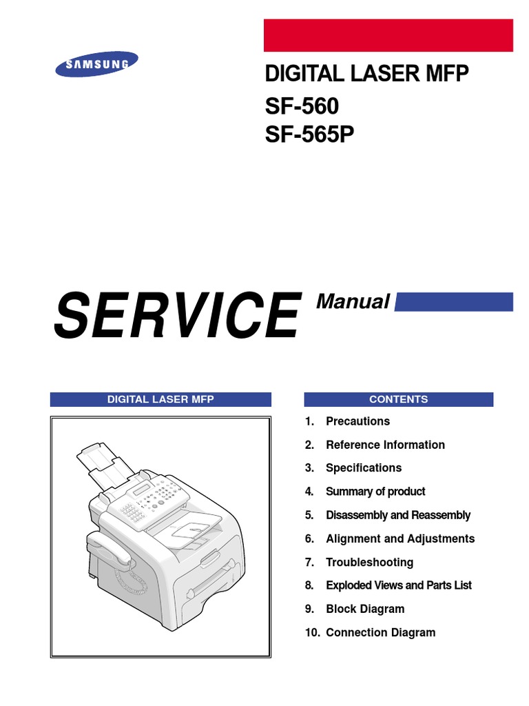 Samsung SF 560 and 565P Service Manual | Electrostatic Discharge | Ac Power  Plugs And Sockets