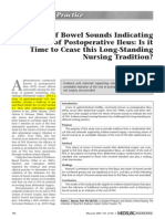Obstruction. Return of Bowel Sounds - Not Effective To Judges Post Op Ileus
