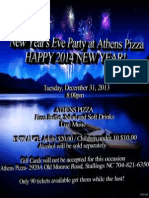 New Years Eve Party at Athens Pizza