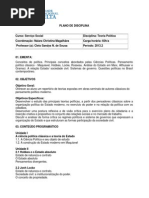 Teoria Politica Fid Ementa