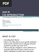 Unit III - Introduction To CSS