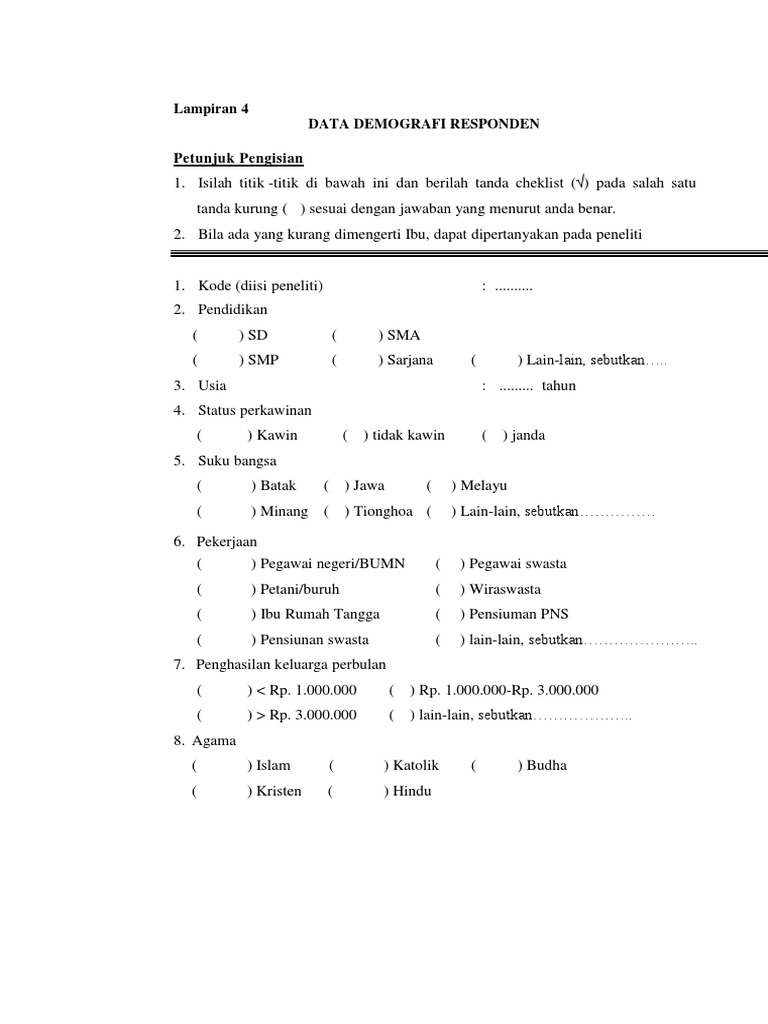 Data Demografi Responden