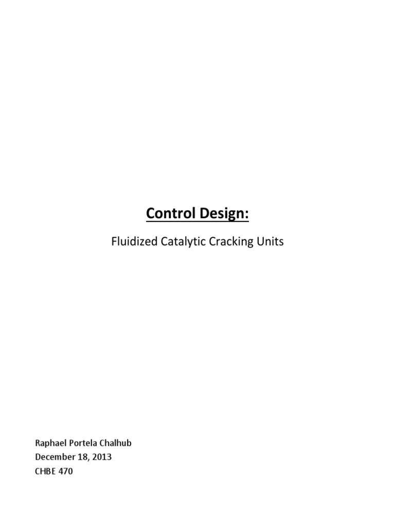 FCCU Report Final Raphael Chalhub | PDF | Chemistry | Chemical Engineering
