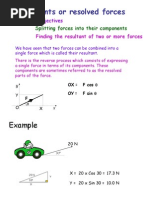 Components or Resolved Forces