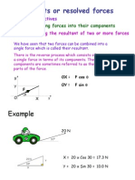 Components or Resolved Forces