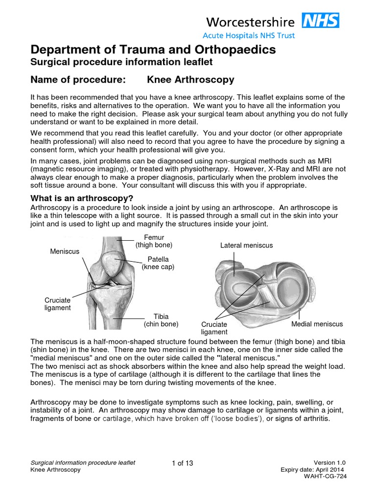 Knee Arthroscopy Knee Anesthesia