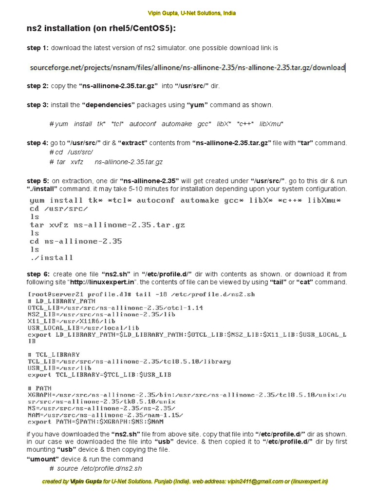 NS2 Installation Guide for RHEL/CentOS | PDF