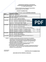 Date-Sheet of B - Tech Dec 2013