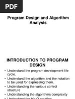 Program Design and Algorithm Analysis