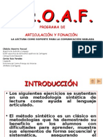 P.R.O.A.F. Programa de articulación y fonación. Obdulia Maestre Pascual y Corina Ruíz Paredes