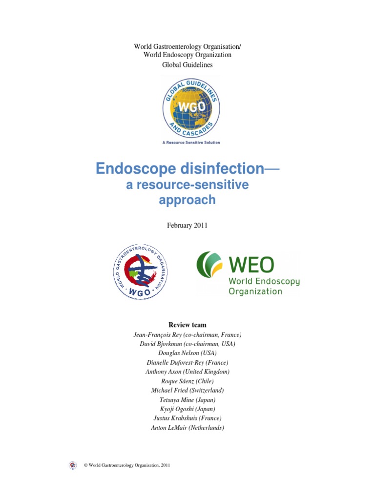 Endoscope Disinfection PDF Sterilization (Microbiology) Disinfectant