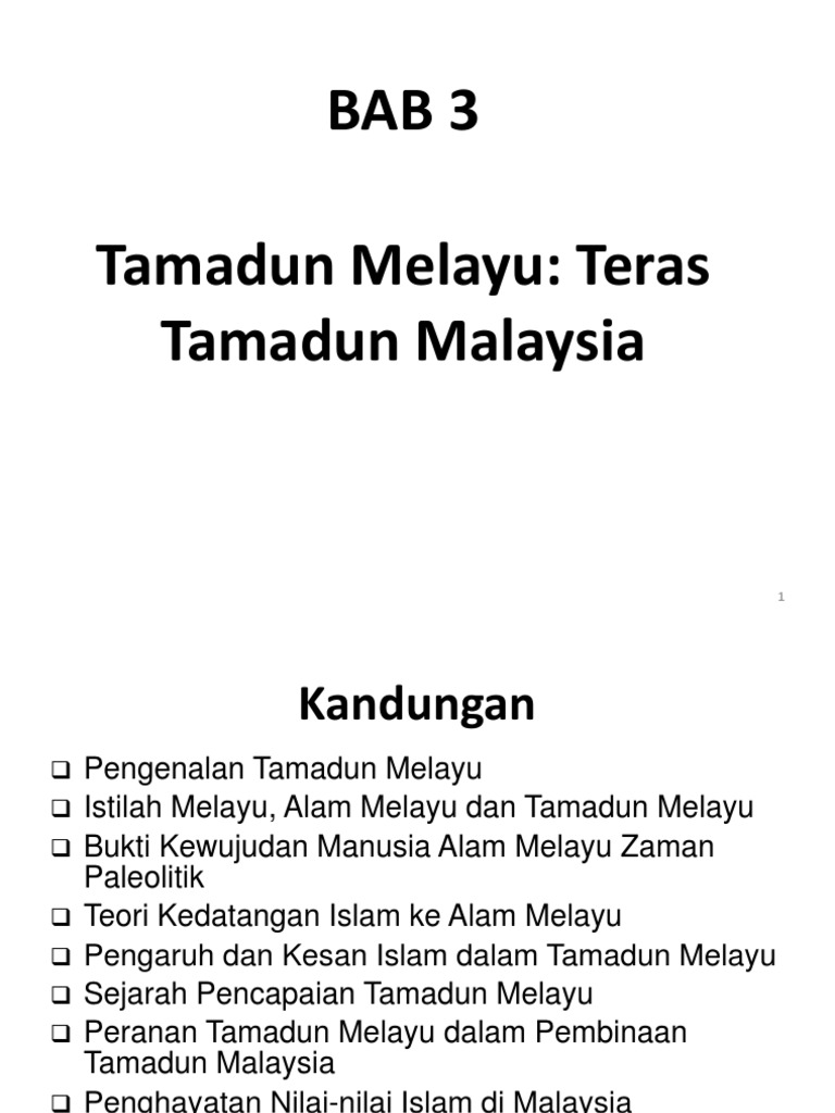 Bab 3 Tamadun Melayu Pdf