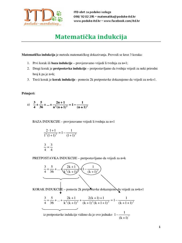 Matematicka Indukcija | PDF