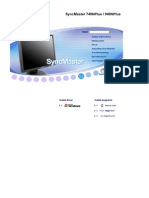 Syncmaster 740 Nplus / 940nplus: Install Driver Install Programs