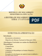 A história de Moçambique no ensino geral e secundário