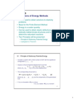 Applications of Energy Methods: - Principle of Stationary Potential Energy - Castigliano's Theorem