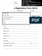 Secugenius Registration Form (2013) : Attach Your Passport Size Photograph