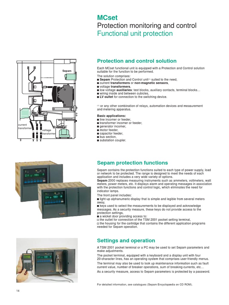 Sepam Protection and Control Solutions | PDF