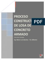Proceso Constructivo de Losa de Concreto Armado - Ing. Nestor Luis Sanchez - @NestorL