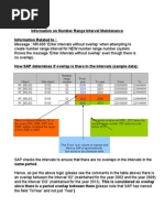 SAP - Number Range Interval For New Number Range Number