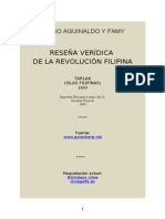 Aguinaldo Resena Veridica de La Revolucion Filipina