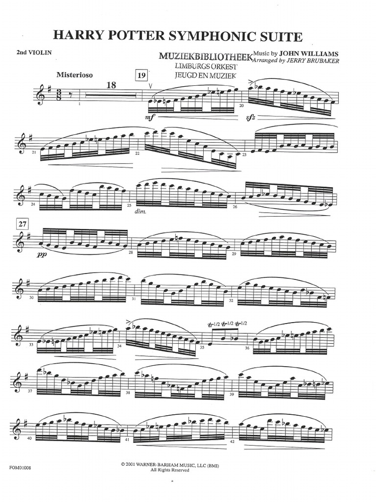 Harry Potter mix 2nd violin orchestra