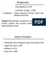 Analisa Sistem Tenaga I Pertemuan I