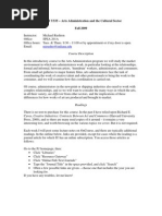 Download Arts Administration and the Cultural Sector Syllabus by Michael Rushton SN19414122 doc pdf