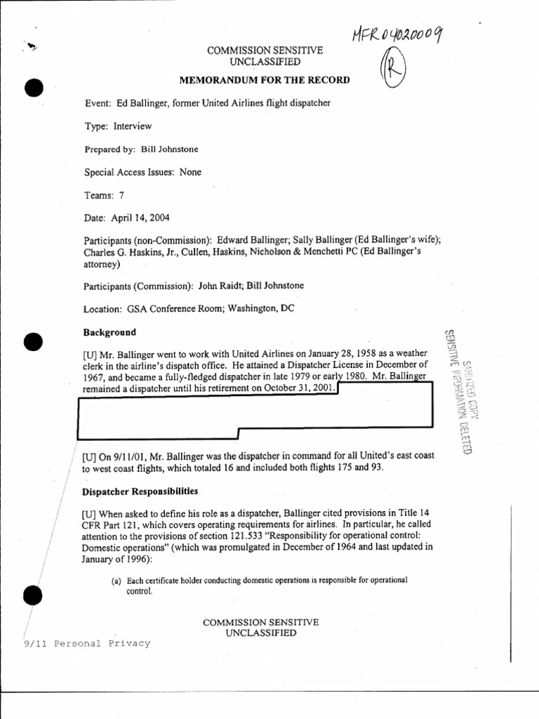 9/11 Dispatcher Interview Insights | PDF | United Airlines Flight 93 ...