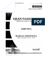 Naskah Soal UN Bahasa Indonesia SMP 2013 Paket 1