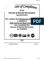 survey or earned doctorates certificate