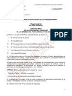 Ley Organica Del Poder Judicial Del Estado de Durango