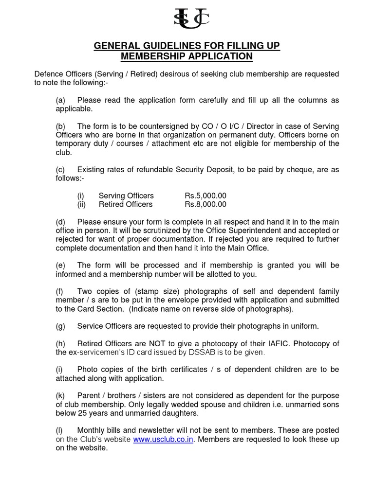 Membershi Form Serving Officers PDF Government Government Information